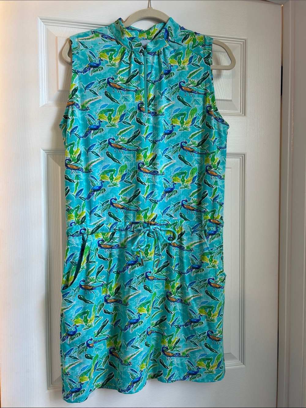 Ibkul peacock print dress-Sz M